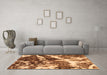 Machine Washable Abstract Orange Modern Area Rugs in a Living Room, wshabs580org