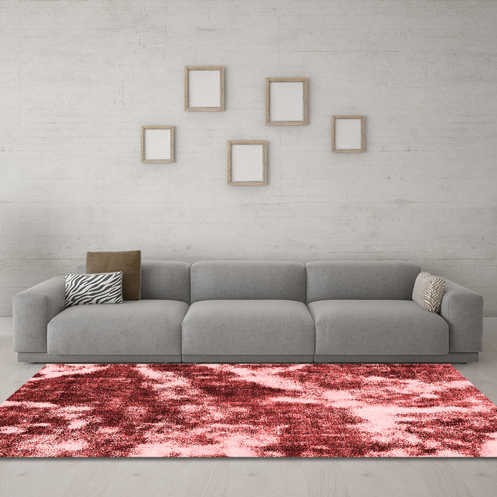 Modern Red Washable Rugs
