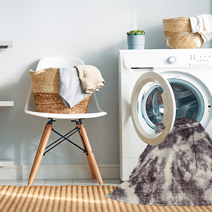 Machine Washable Abstract Purple Rug in a Washing Machine, wshabs580