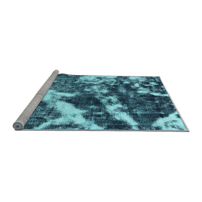 Sideview of Machine Washable Abstract Light Blue Modern Rug, wshabs580lblu