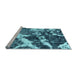 Sideview of Machine Washable Abstract Light Blue Modern Rug, wshabs580lblu