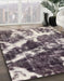 Abstract Purple Modern Rug in Family Room, abs580