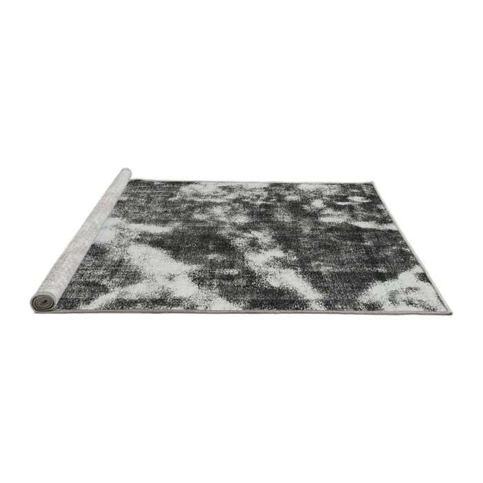 Sideview of Machine Washable Abstract Gray Modern Rug, wshabs580gry