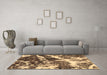 Machine Washable Abstract Brown Modern Rug in a Living Room,, wshabs580brn