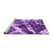 Sideview of Machine Washable Abstract Purple Modern Area Rugs, wshabs580pur