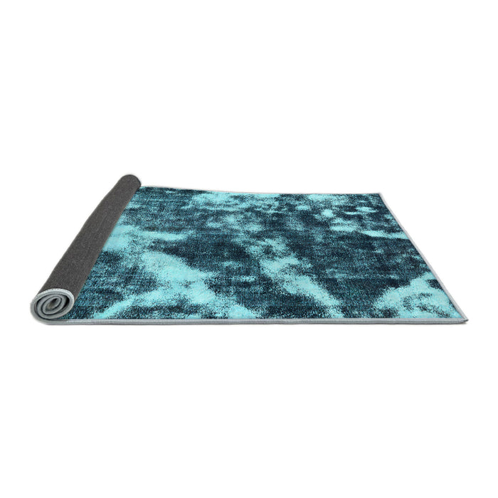 Sideview of Abstract Light Blue Modern Rug, abs580lblu