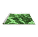 Sideview of Machine Washable Abstract Green Modern Area Rugs, wshabs580grn