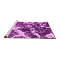 Sideview of Machine Washable Abstract Pink Modern Rug, wshabs580pnk