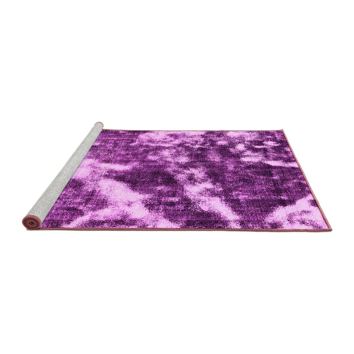 Sideview of Machine Washable Abstract Pink Modern Rug, wshabs580pnk