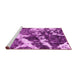 Sideview of Machine Washable Abstract Pink Modern Rug, wshabs580pnk