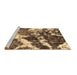 Sideview of Machine Washable Abstract Brown Modern Rug, wshabs580brn