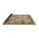 Sideview of Abstract Khaki Gold Modern Rug, abs581