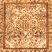 Square Machine Washable Abstract Orange Modern Area Rugs, wshabs581org