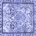 Square Abstract Blue Modern Rug, abs581blu