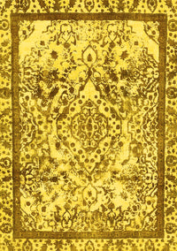 Abstract Yellow Modern Rug, abs581yw