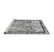 Sideview of Machine Washable Abstract Gray Modern Rug, wshabs581gry