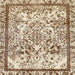 Square Abstract Khaki Gold Modern Rug, abs581