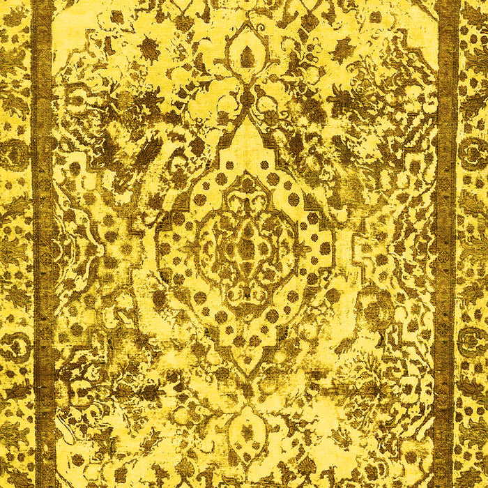 Machine Washable Abstract Yellow Modern Rug, wshabs581yw