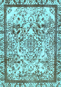 Abstract Light Blue Modern Rug, abs581lblu