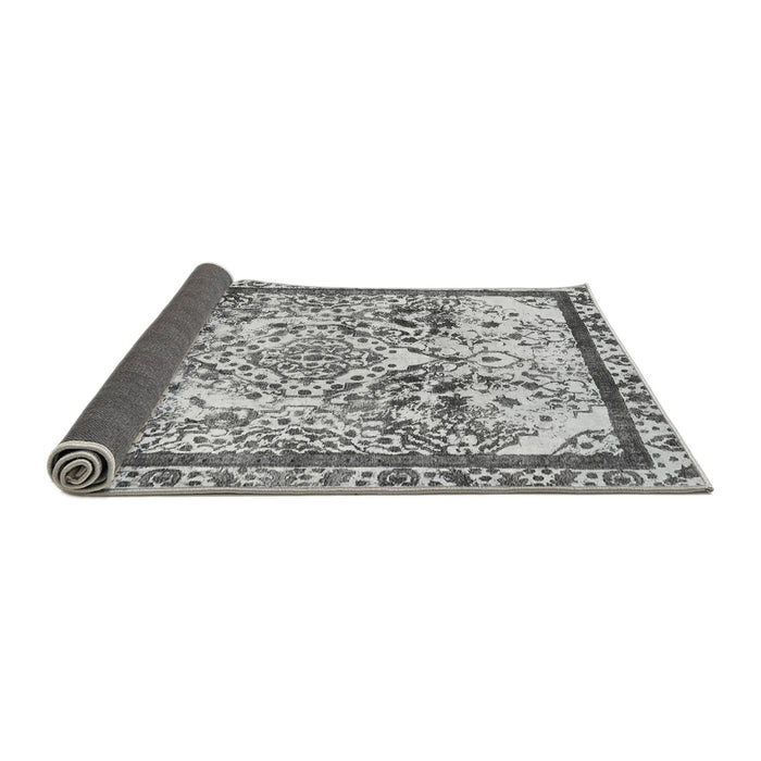 Sideview of Abstract Gray Modern Rug, abs581gry
