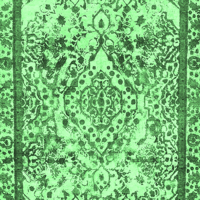 Machine Washable Abstract Emerald Green Modern Area Rugs, wshabs581emgrn