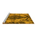 Sideview of Machine Washable Abstract Yellow Modern Rug, wshabs582yw