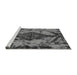 Sideview of Machine Washable Abstract Gray Modern Rug, wshabs582gry