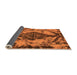 Sideview of Abstract Orange Modern Rug, abs582org