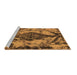 Sideview of Machine Washable Abstract Brown Modern Rug, wshabs582brn