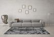 Machine Washable Abstract Gray Modern Rug in a Living Room,, wshabs582gry