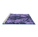 Sideview of Machine Washable Abstract Blue Modern Rug, wshabs582blu