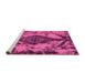 Sideview of Machine Washable Abstract Pink Modern Rug, wshabs582pnk