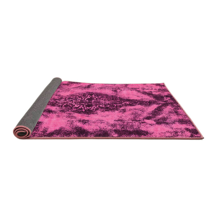 Sideview of Abstract Pink Modern Rug, abs582pnk