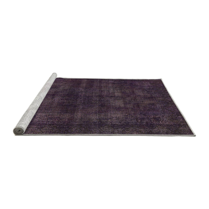 Sideview of Machine Washable Abstract Deep Purple Rug, wshabs583