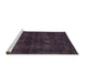 Sideview of Machine Washable Abstract Deep Purple Rug, wshabs583