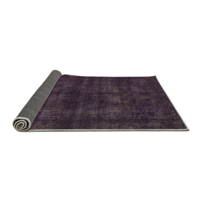 Sideview of Abstract Deep Purple Modern Rug, abs583