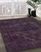 Machine Washable Abstract Deep Purple Rug in a Family Room, wshabs583