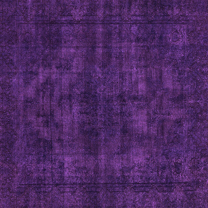 Square Machine Washable Abstract Purple Modern Area Rugs, wshabs583pur