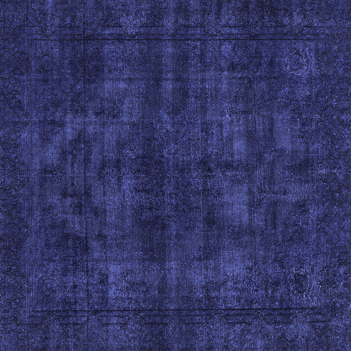 Square Machine Washable Abstract Blue Modern Rug, wshabs583blu