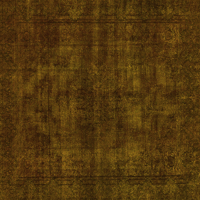 Square Machine Washable Abstract Yellow Modern Rug, wshabs583yw