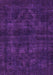 Machine Washable Abstract Purple Modern Area Rugs, wshabs583pur