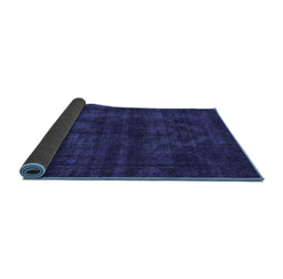 Sideview of Abstract Blue Modern Rug, abs583blu
