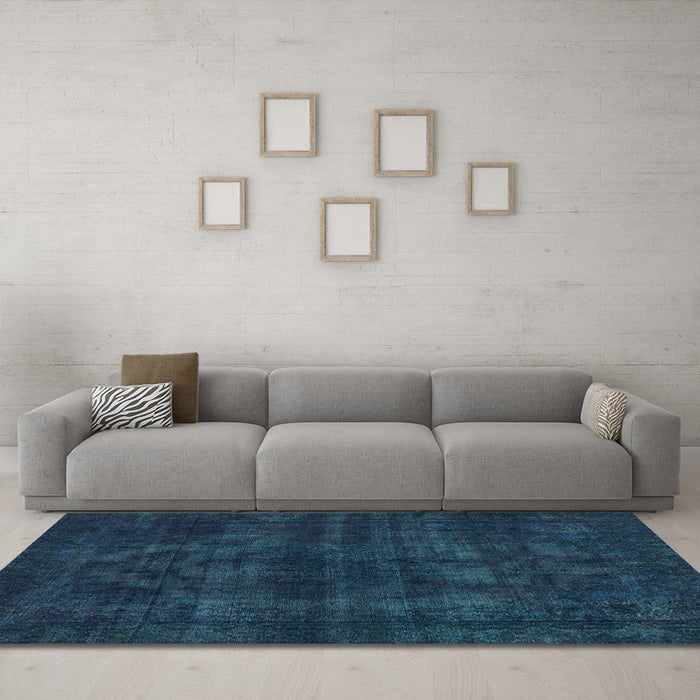 Machine Washable Abstract Light Blue Modern Rug in a Living Room, wshabs583lblu