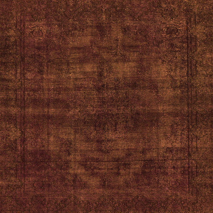 Square Abstract Orange Modern Rug, abs583org