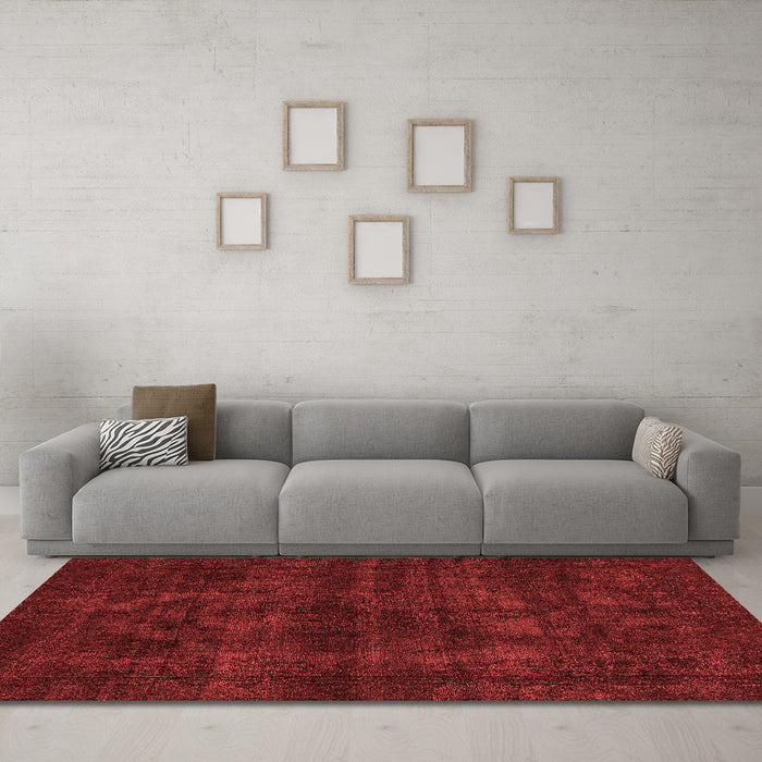 Modern Red Washable Rugs