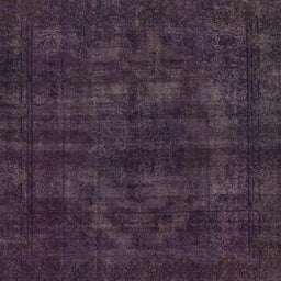 Square Abstract Deep Purple Modern Rug, abs583