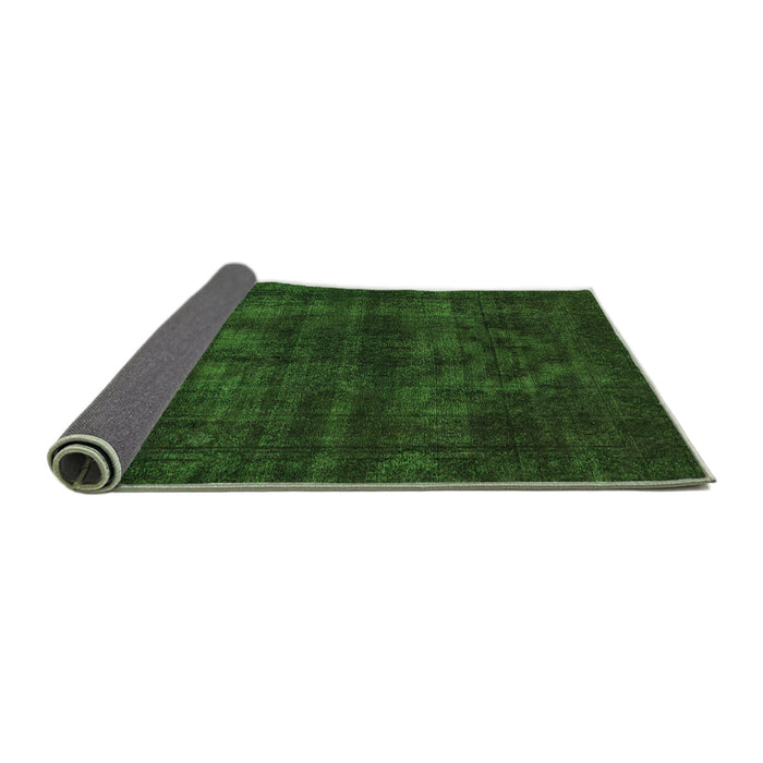 Sideview of Abstract Green Modern Rug, abs583grn
