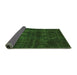 Sideview of Abstract Green Modern Rug, abs583grn