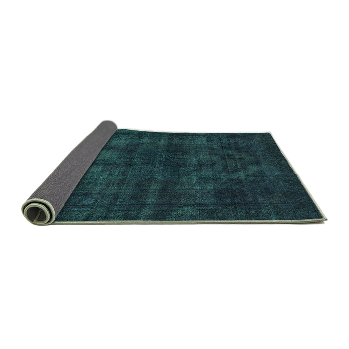 Sideview of Abstract Turquoise Modern Rug, abs583turq
