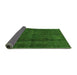 Sideview of Abstract Green Modern Rug, abs584grn